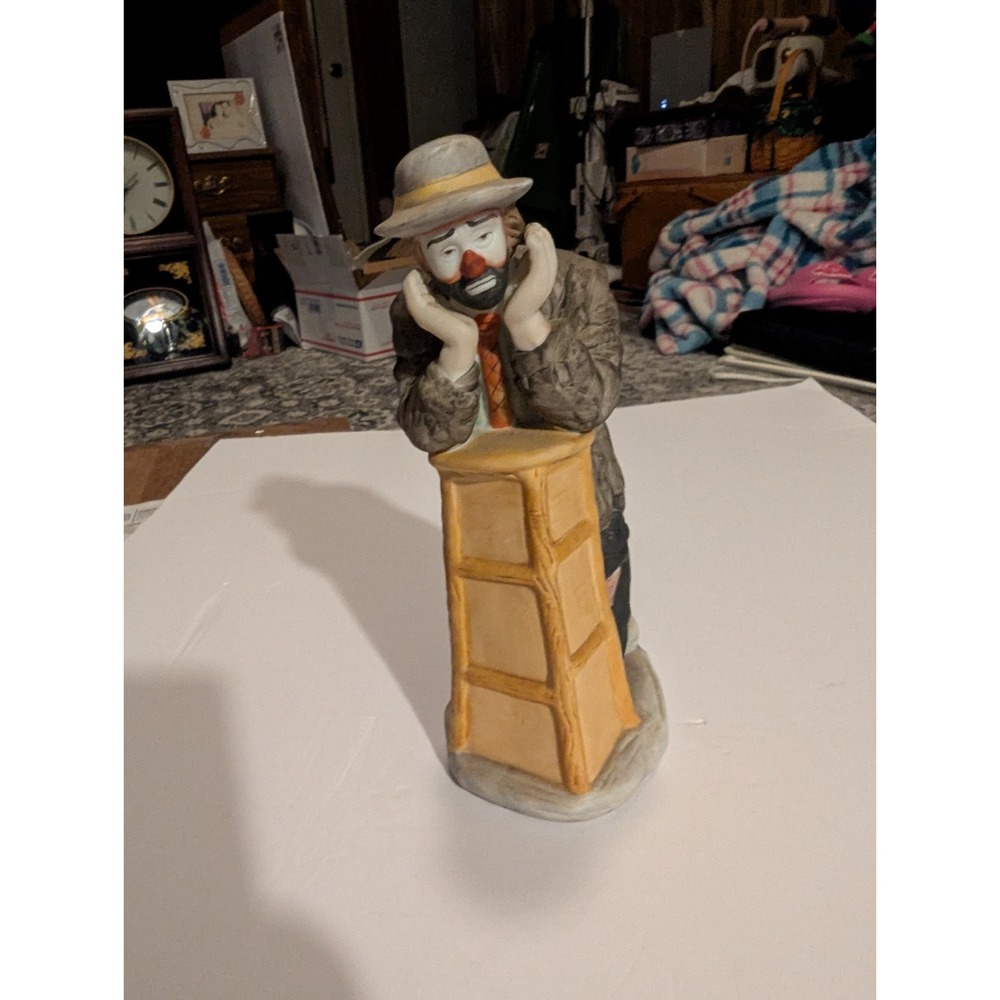 Vintage Flambro Clown Figurine By Emmett Kelly Jr‎ 1984 Hobo Art 6" - L5